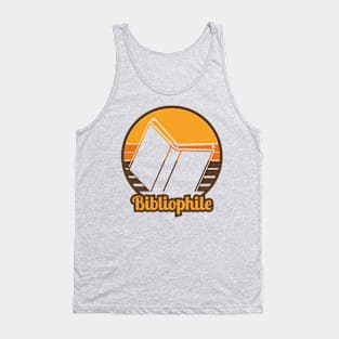 Retro Bibliophile Design Sunset Tank Top